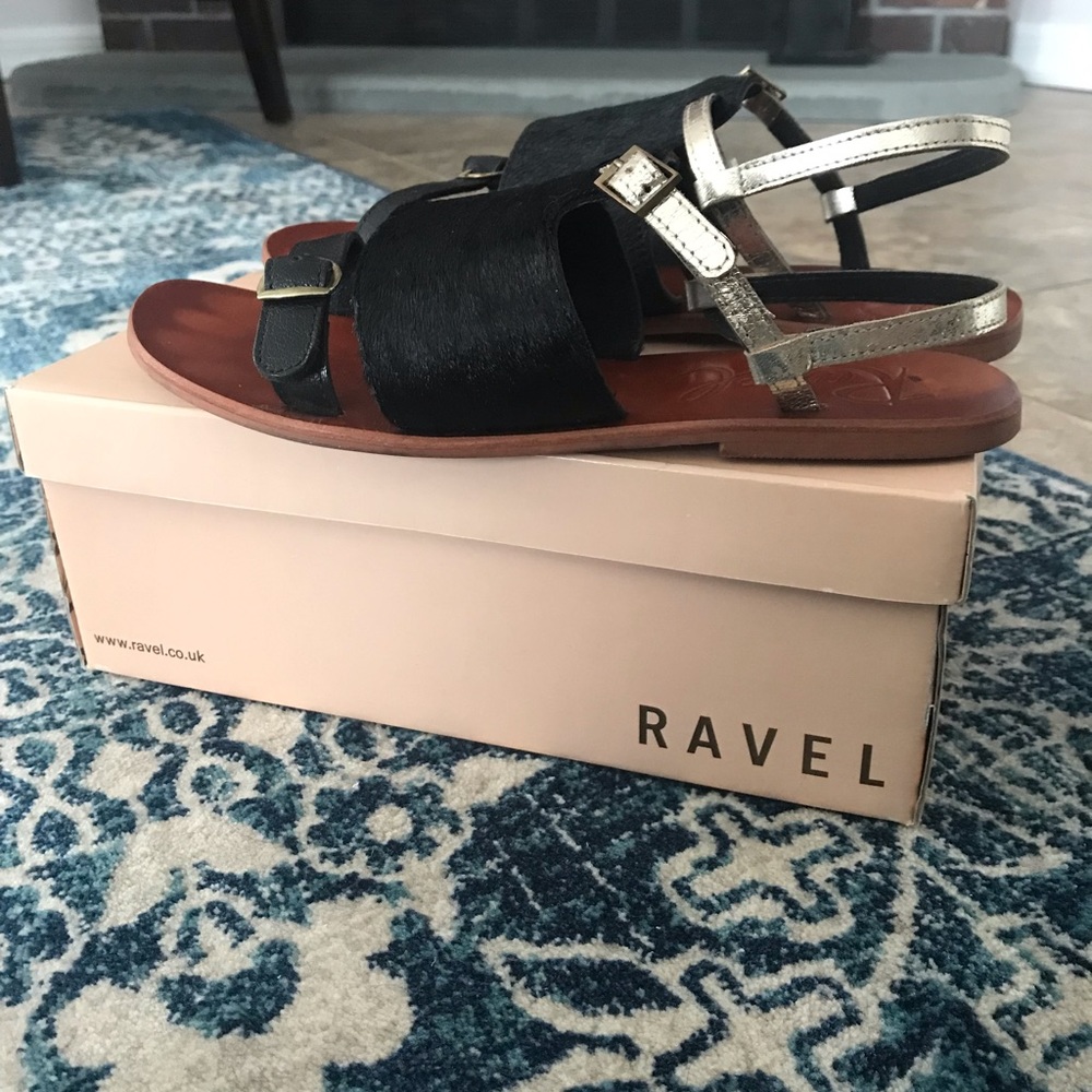 Leather Flat Sandals - image 3